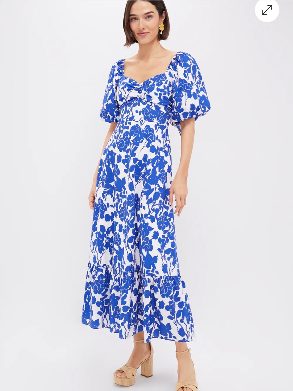 Tuckernuck Hyacinth House Blue Floral Seaport Midi/Maxi Dress